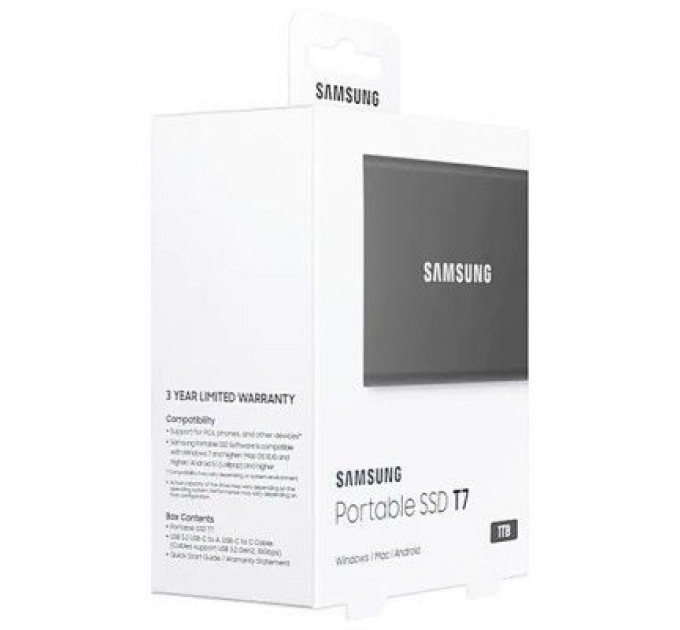 Samsung Накопичувач SSD USB 3.2 1TB T7 Samsung (MU-PC1T0T/WW)