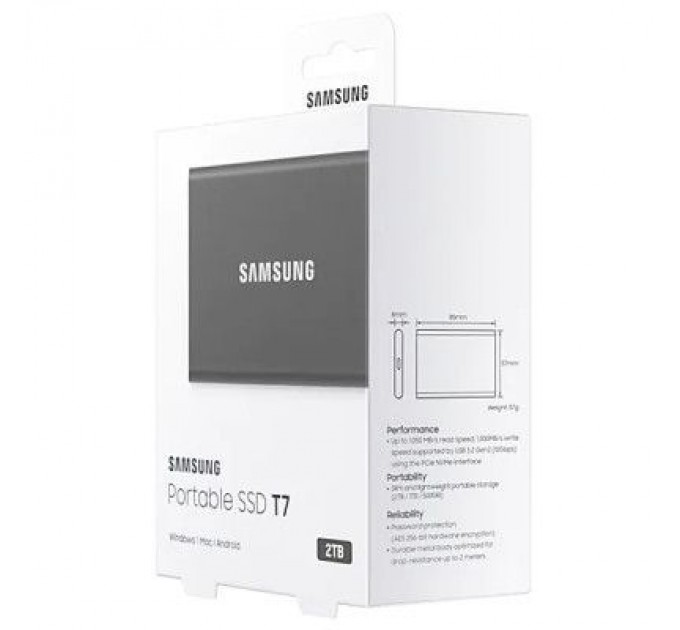 Samsung Накопичувач SSD USB 3.2 2TB T7 Samsung (MU-PC2T0T/WW)