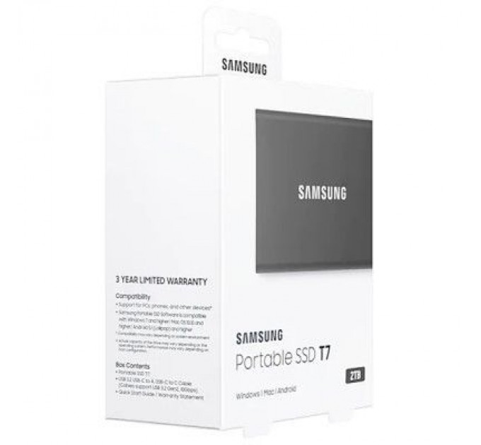 Samsung Накопичувач SSD USB 3.2 2TB T7 Samsung (MU-PC2T0T/WW)