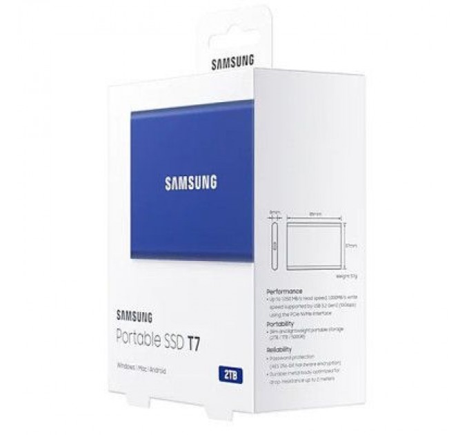 Samsung Накопичувач SSD USB 3.2 2TB T7 Samsung (MU-PC2T0H/WW)
