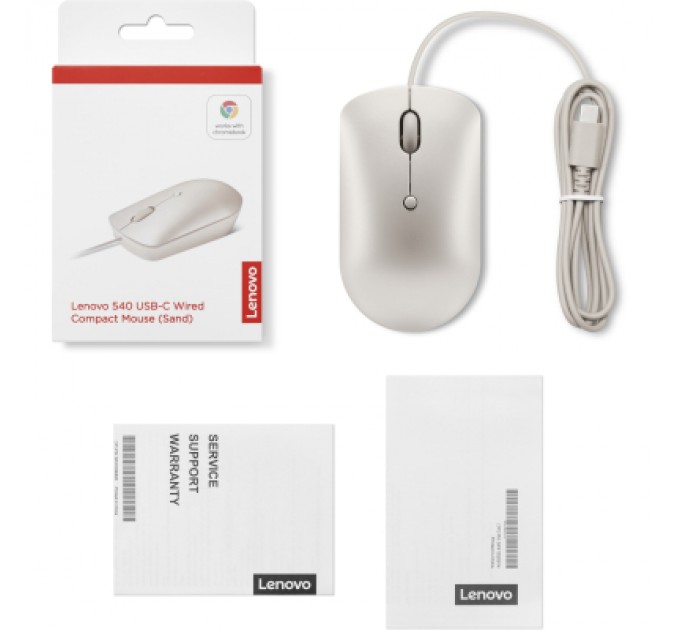 Lenovo Мишка Lenovo 540 USB-C Wired Sand (GY51D20879)
