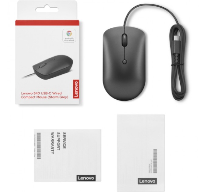Lenovo Мишка Lenovo 540 USB-C Wired Storm Grey (GY51D20876)