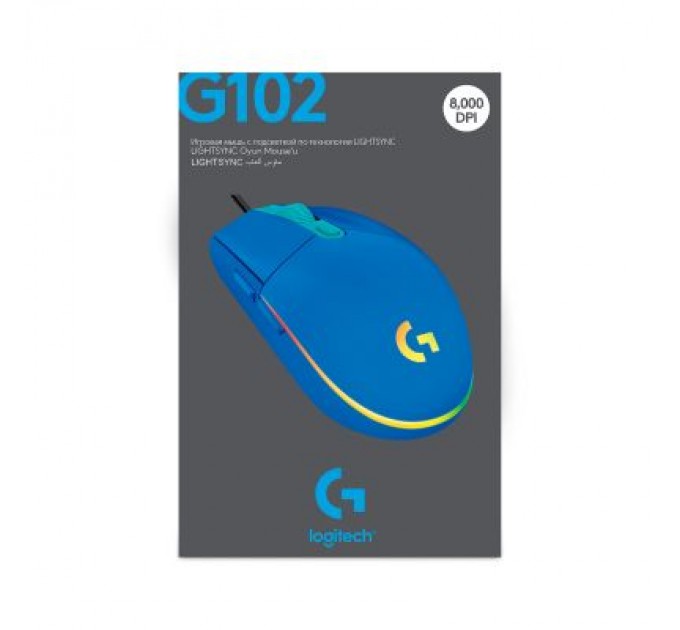 Logitech Мишка Logitech G102 Lightsync USB Blue (910-005801)