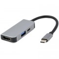 Cablexpert Концентратор Cablexpert USB-C 3-in-1 (USB/HDMI/PD) (A-CM-COMBO3-02)