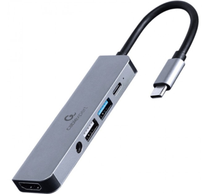 Cablexpert Концентратор Cablexpert USB-C 5-in-1 (hub/HDMI/PD/audio 3.5mm) (A-CM-COMBO5-02)