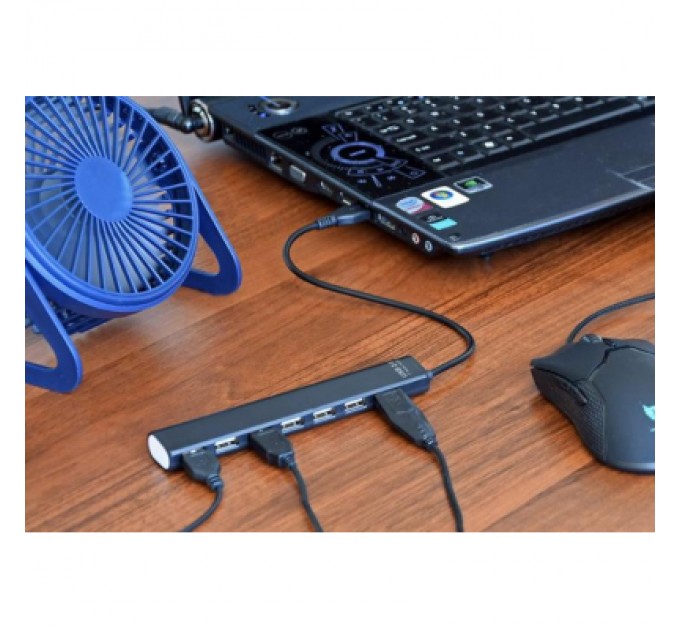 Gembird Концентратор Gembird 7 x USB 2.0 black (UHB-U2P7-04)