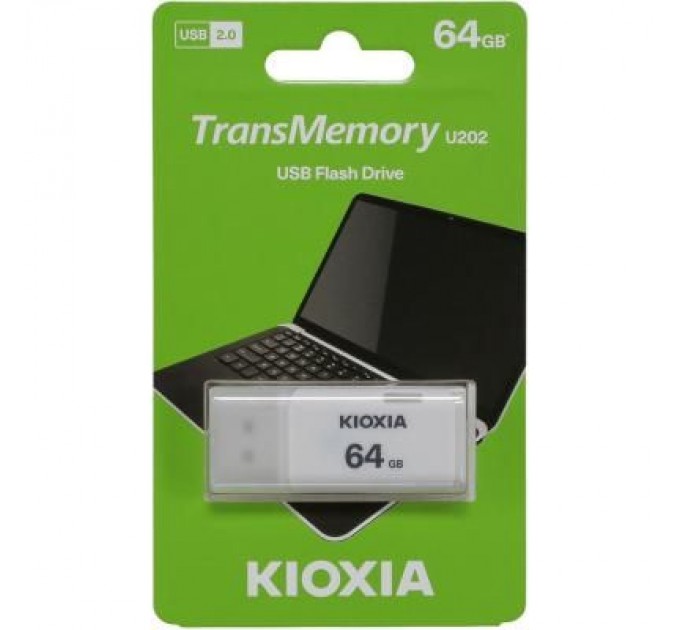 Kioxia USB флеш накопичувач Kioxia 64GB U202 White USB 2.0 (LU202W064GG4)