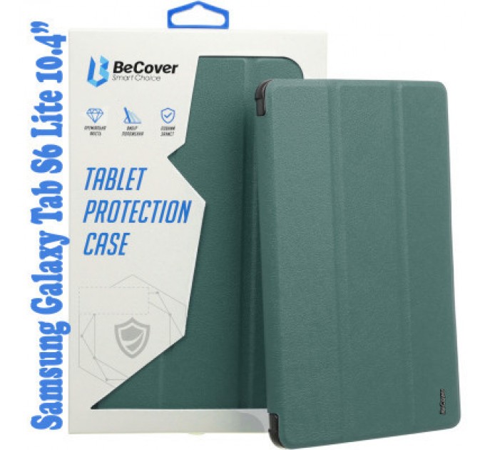 BeCover Чохол до планшета BeCover Soft Edge Pencil Mount Samsung Galaxy Tab S6 Lite 10.4 P610/P613/P615/P619 Dark Green (708353)