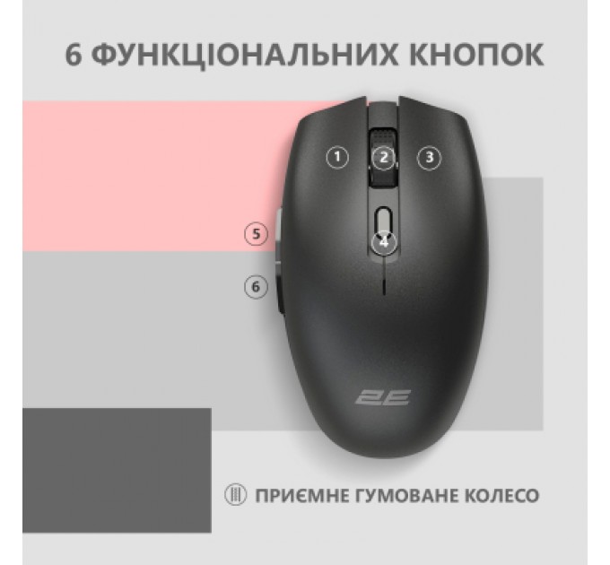2E Мишка 2E MF2030 Rechargeable Wireless Black (2E-MF2030WB)