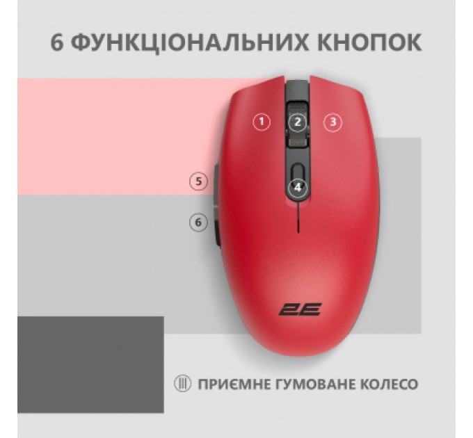 2E Мишка 2E MF2030 Rechargeable Wireless Red (2E-MF2030WR)