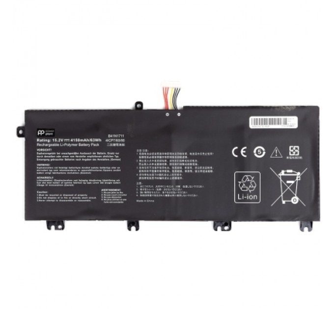 PowerPlant Акумулятор до ноутбука ASUS B41N1711-4S1P 15.2V 4150mAh PowerPlant (NB431670)