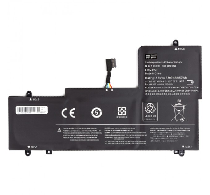 PowerPlant Акумулятор до ноутбука LENOVO YOGA 710-14ISK (L15M4PC2) 7.6V 6800mAh PowerPlant (NB481668)