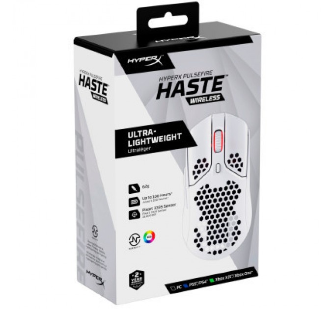 HyperX Мишка HyperX Pulsefire Haste Wireless White (4P5D8AA)