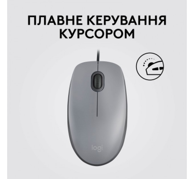 Logitech Мишка Logitech M110 Silent USB Mid Gray (910-006760)