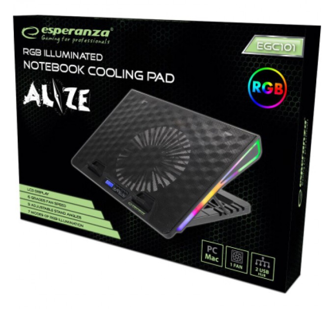 Esperanza Підставка до ноутбука Esperanza EGC101 with RGB Alize (EGC101)
