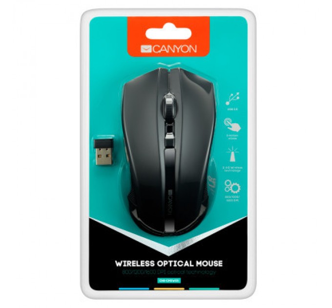Canyon Мишка Canyon MW-5 Wireless Black (CNE-CMSW05B)