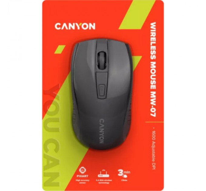 Canyon Мишка Canyon MW-7 Wireless Black (CNE-CMSW07B)