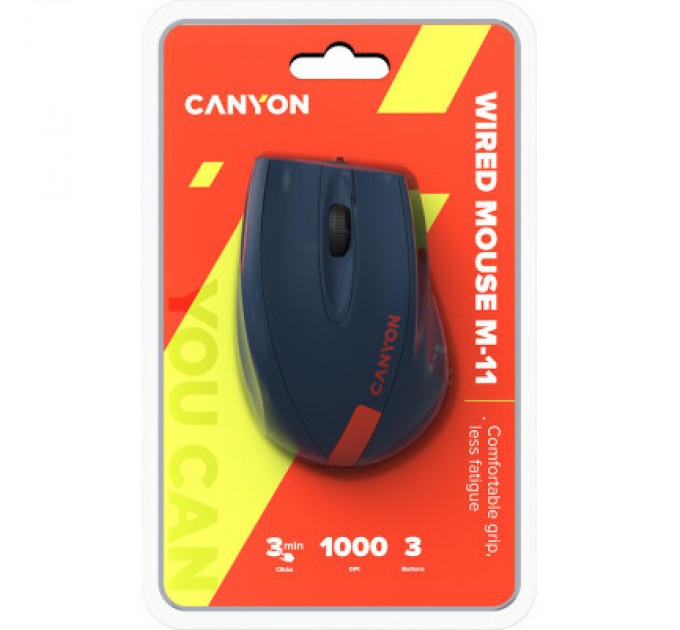 Canyon Мишка Canyon M-11 USB Blue/Red (CNE-CMS11BR)