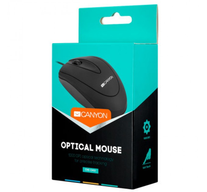 Canyon Мишка Canyon CM-1 USB Black (CNE-CMS1)