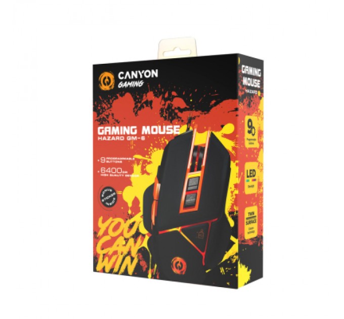 Canyon Мишка Canyon GM-6 USB Black (CND-SGM6N)