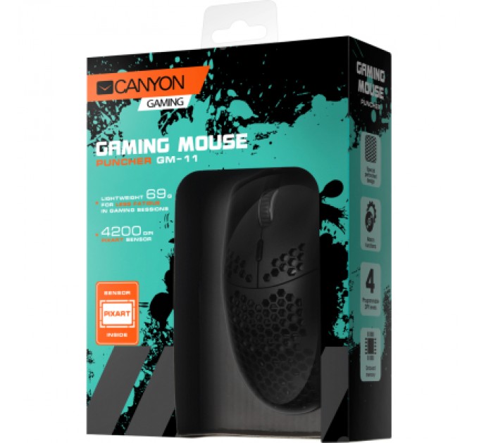 Canyon Мишка Canyon Puncher GM-11 USB Black (CND-SGM11B)
