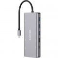 Canyon Порт-реплікатор Canyon DS-12, 13 in 1 USB-C hub, 2*HDMI, Gigabit Ethernet, VGA, 3*USB3.0, PD/100W, 3.5mm audio jack (CNS-TDS12)