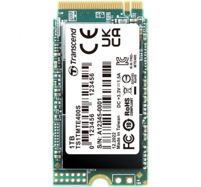 Transcend Накопичувач SSD M.2 2242 1TB Transcend (TS1TMTE400S)