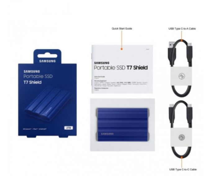 Samsung Накопичувач SSD USB 3.2 2TB T7 Shield Samsung (MU-PE2T0R/EU)