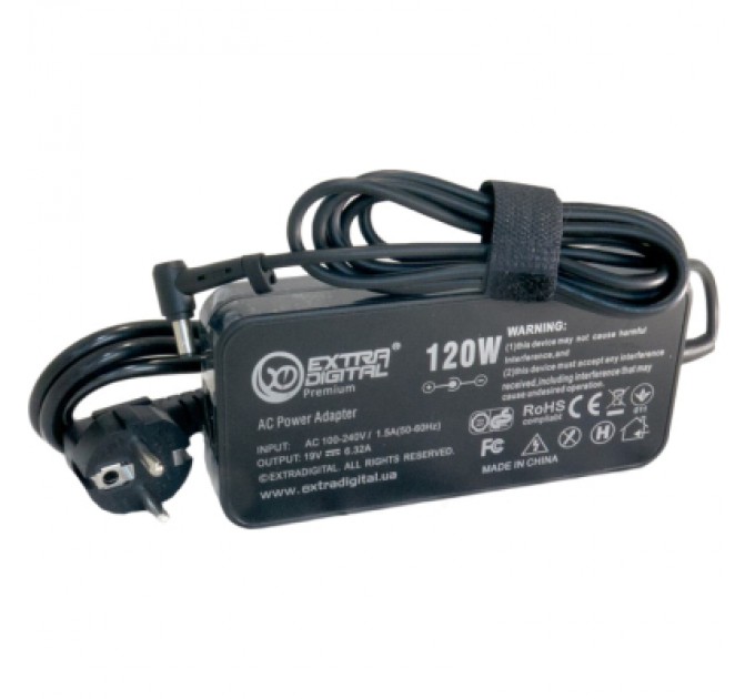 Extradigital Блок живлення до ноутбуку Extradigital Asus 19V, 6.32A, 120W (5.5x2.5) Slim (PSA3892)