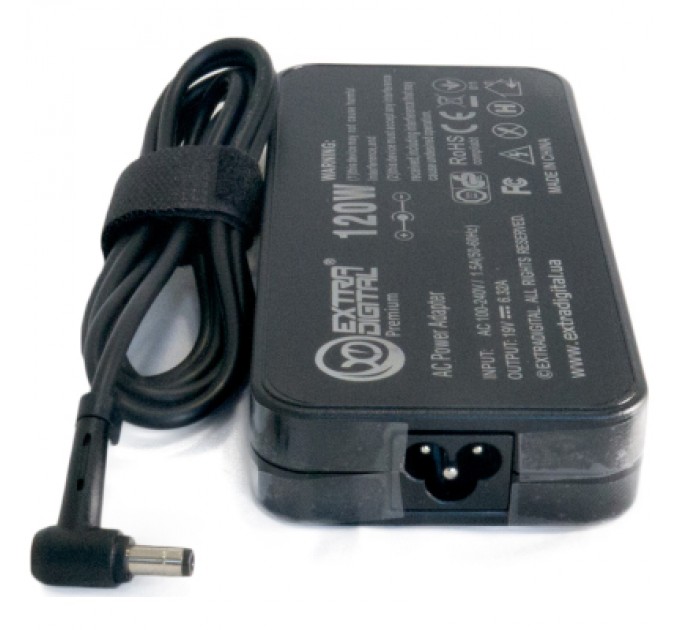 Extradigital Блок живлення до ноутбуку Extradigital Asus 19V, 6.32A, 120W (5.5x2.5) Slim (PSA3892)