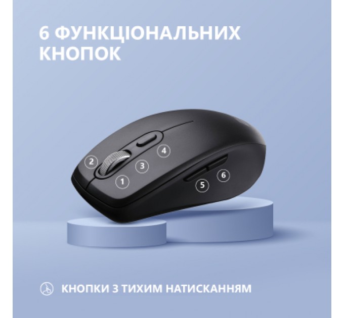 2E Мишка 2E MF225 Silent Wireless/Bluetooth Black (2E-MF225WBK)