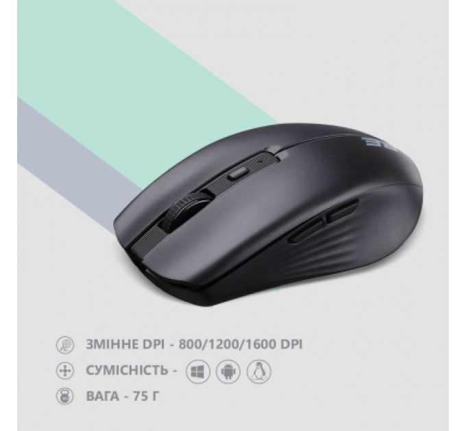 2E Мишка 2E MF270 Silent Rechargeable Wireless Black (2E-MF270WBK)