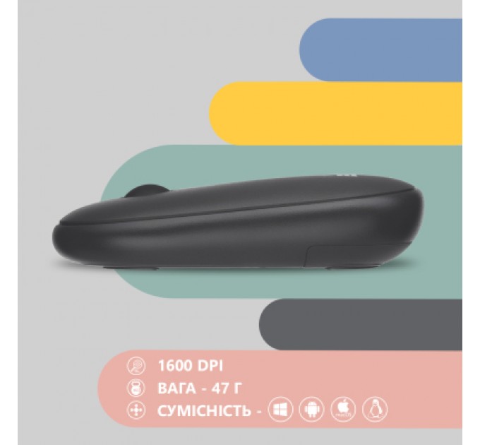 2E Мишка 2E MF300 Silent Wireless/Bluetooth Graphite Black (2E-MF300WBK)