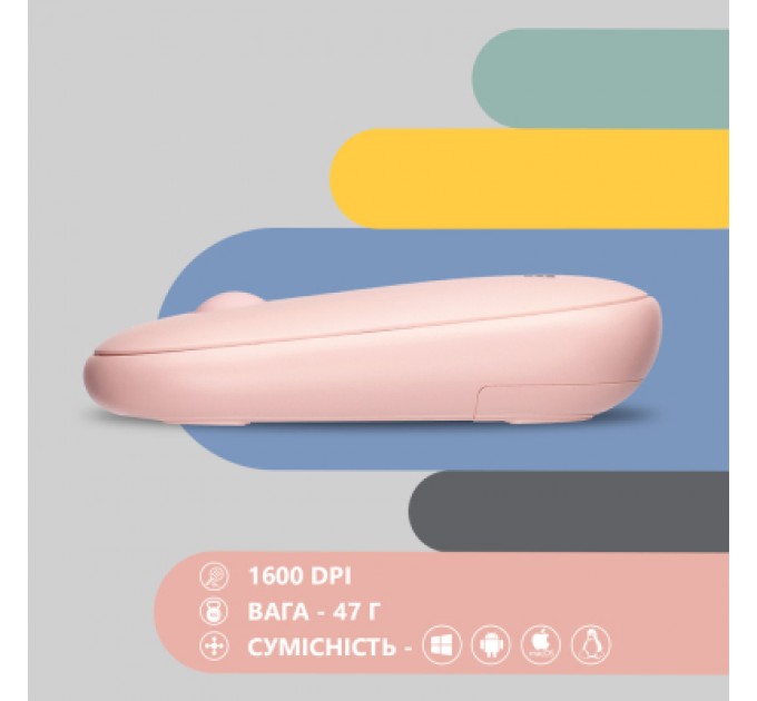 2E Мишка 2E MF300 Silent Wireless/Bluetooth Mallow Pink (2E-MF300WPN)
