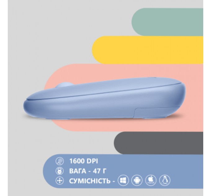 2E Мишка 2E MF300 Silent Wireless/Bluetooth Stone Blue (2E-MF300WBL)