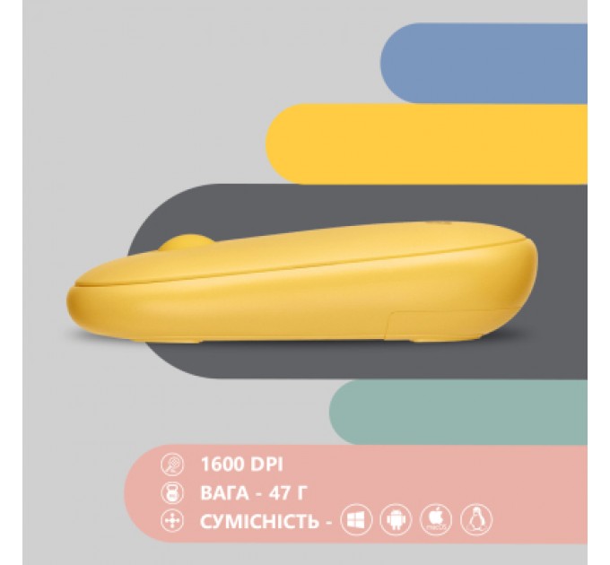 2E Мишка 2E MF300 Silent Wireless/Bluetooth Sunny Yellow (2E-MF300WYW)