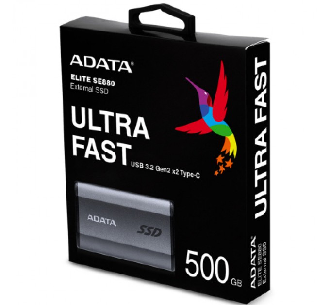ADATA Накопичувач SSD USB 3.2 500GB ADATA (AELI-SE880-500GCGY)