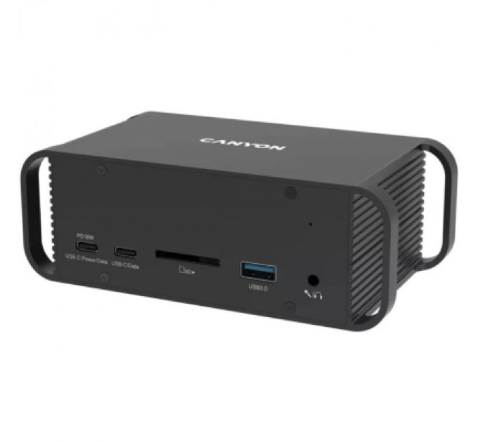 Canyon Порт-реплікатор Canyon Docking Station with 14 ports, with Type C female*4, USB3.0*2, USB2.0*2 (CNS-HDS95ST)