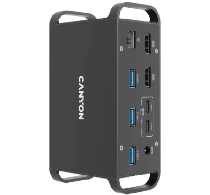 Canyon Порт-реплікатор Canyon Docking Station with 14 ports, with Type C female*4, USB3.0*2, USB2.0*2 (CNS-HDS95ST)