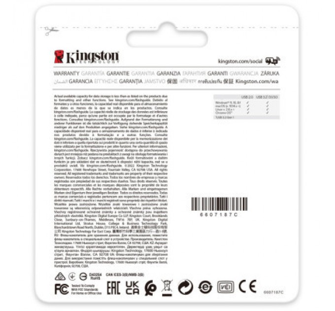 Kingston USB флеш накопичувач Kingston 64GB DataTraveler Exodia Onyx USB 3.2 Gen 1 Black (DTXON/64GB)