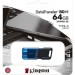 Kingston USB флеш накопичувач Kingston 64GB DataTraveler 80 M USB-C 3.2 Blue/Black (DT80M/64GB)