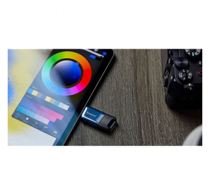 Kingston USB флеш накопичувач Kingston 64GB DataTraveler 80 M USB-C 3.2 Blue/Black (DT80M/64GB)