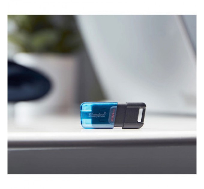 Kingston USB флеш накопичувач Kingston 64GB DataTraveler 80 M USB-C 3.2 Blue/Black (DT80M/64GB)