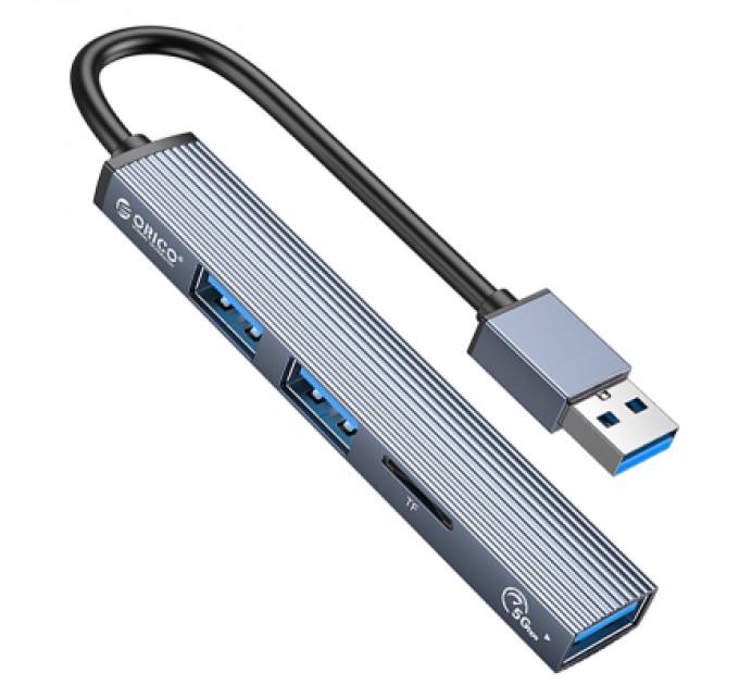 Orico Концентратор Orico USB-A to USB3.0, 2xUSB2.0, TF (AH-A12F-GY-BP) (CA913770)