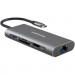 PowerPlant Концентратор PowerPlant USB-C to 2xUSB 3.0, 1xUSB 2.0, 1xType-C (PD), HDMI, SD, RJ45 (CA913497)
