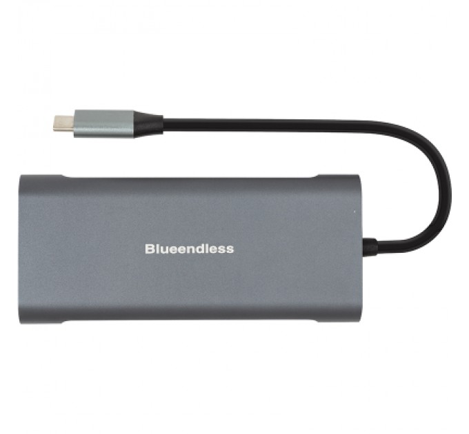 PowerPlant Концентратор PowerPlant USB-C to 2xUSB 3.0, 1xUSB 2.0, 1xType-C (PD), HDMI, SD, RJ45 (CA913497)