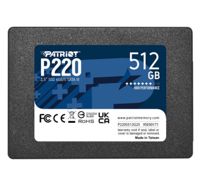 Patriot Накопичувач SSD 2.5" 512GB Patriot (P220S512G25)