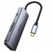 Choetech Концентратор Choetech USB-C 7-in-1 (HDMI/PD/CR/USB-A/USB-C) alum (HUB-M19-GY)