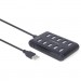 Gembird Концентратор Gembird USB 2.0 10 ports black (UHB-U2P10P-01)
