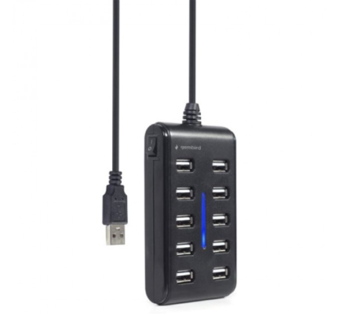 Gembird Концентратор Gembird USB 2.0 10 ports black (UHB-U2P10P-01)